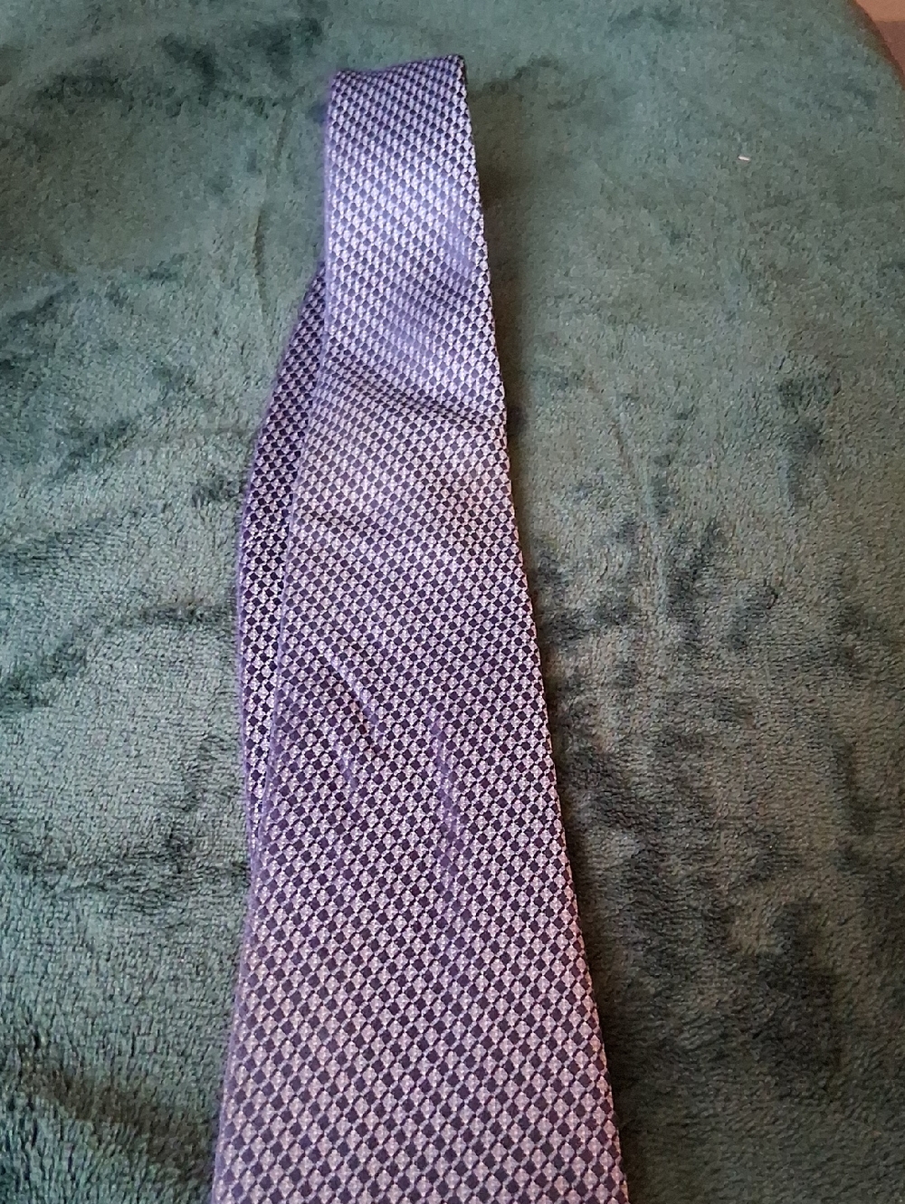 Perry Ellis Purple Geometric Pattern Tie